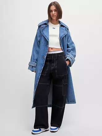 HUGO | Camiseta Cropped Fit | weiss